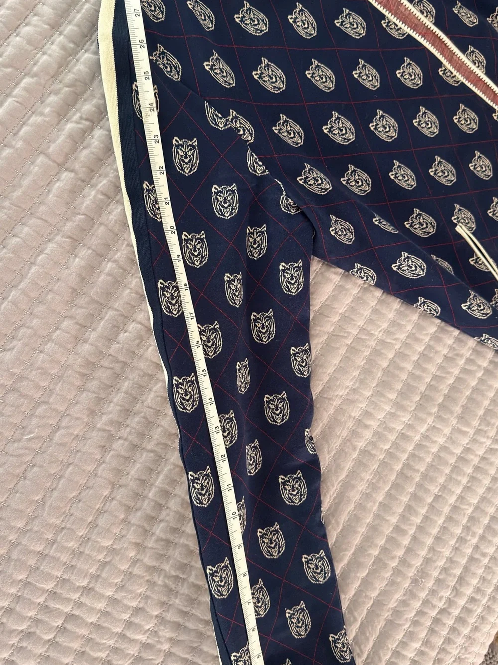 Gucci Navy Bomber Jacket with Cream & Red Trim